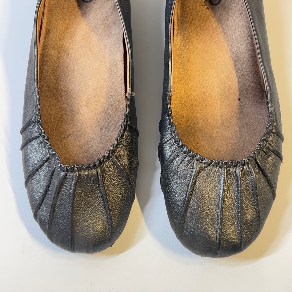ABEO Taylin women’s Size 9N Gray Black Ballet Leather Flats - Picture 6 of 9